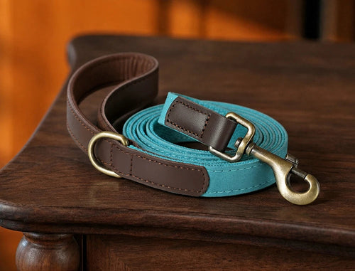 Laisse Confort Cuir & Tissu — 1,5 m