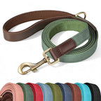 Laisse Confort Cuir & Tissu — 1,5 m