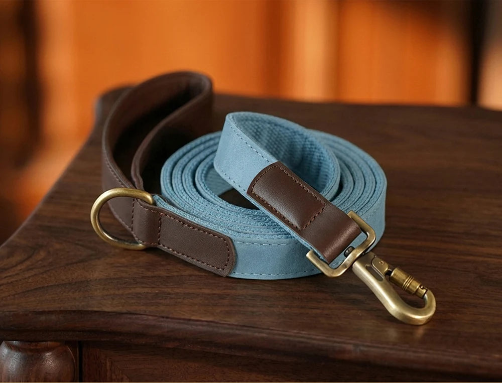 Laisse Confort Cuir & Tissu — 1,5 m